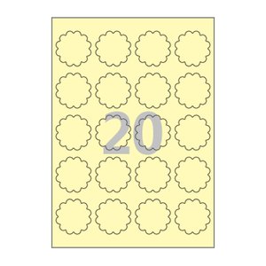 45 x 45 (mm) 꽃 SL110Y 연노란색 모조지