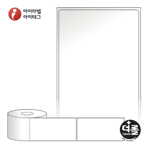 RS65136LG, 흰색(광택) 아트지, 65 x 136 (mm), 지관 : 40mm [500라벨/Roll]