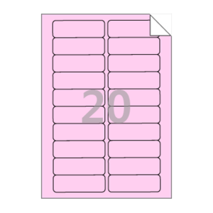 83.9 x 28.03 (mm) RV220P 분홍색 모조 시치미