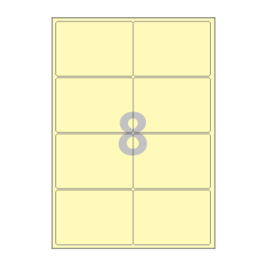 100 x 70 (mm) CL424Y 연노란색 모조지