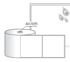 RS10098PPDT 흰색(방수) PP 감열지, 100 x 98 (mm), 지관: 40mm [250라벨/Roll]