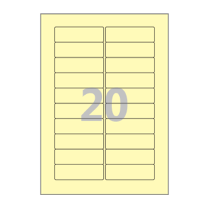 80 x 25 (mm) CL820Y 연노란색 모조지