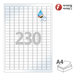 18 x 12 (mm) CJ923LU 흰색 광택 방수 잉크젯