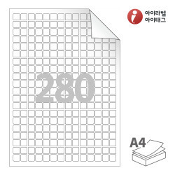 12 x 12 (mm) RV880 흰색 모조 시치미