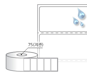 RL6031PP, 흰색(방수) PP, 60 x 31 (mm) , 지관: 75mm [4,000라벨/Roll]