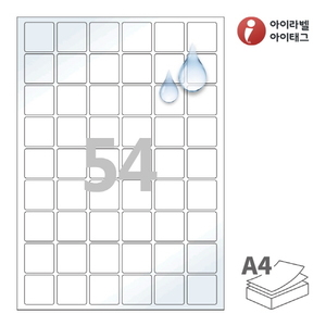 CL954WP, 흰색 광택 방수 레이저, 30 x 30 (mm)