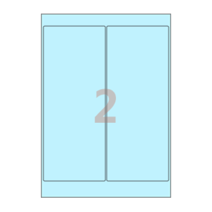 100 x 250 (mm) CL602B 하늘색 모조지