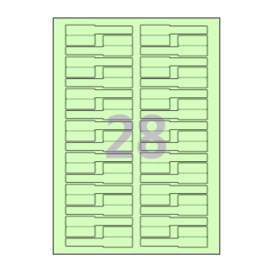 37 x 13 (mm) 삐치미 CB730G 연녹색 모조지