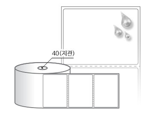 RS9065PPDT 흰색(방수) PP 감열지, 90 x 65 (mm), 지관: 40mm [500라벨/Roll]