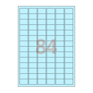 30 x 20 (mm) CL884B 하늘색 모조지