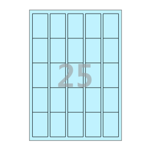 35 x 55 (mm) CL255B 하늘색 모조지