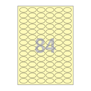 30 x 18 (mm) 타원형 OL584Y 연노란색 모조지
