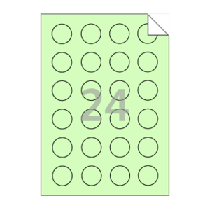 38.1 (mm) 원형 RV546G 연녹색 모조 시치미