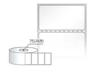 RL6035LG(아트지) 라벨크기: 60 x 35 (mm) , 지관: 75mm [3,000라벨/Roll]