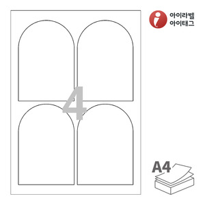 아이라벨 SL154 A4라벨 스티커 라벨지 흰색 모조 잉크젯, 레이저 프린터 겸용
