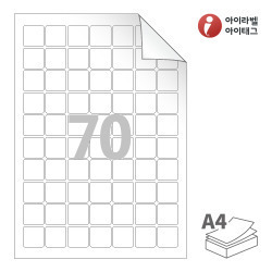 25 x 25 (mm) RV270 흰색 모조 시치미