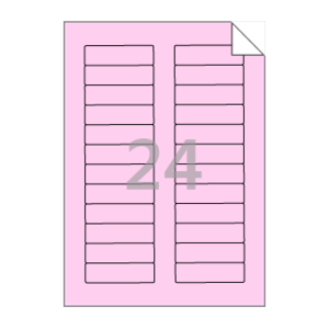 71.8 x 21.16 (mm) RV521P 분홍색 모조 시치미
