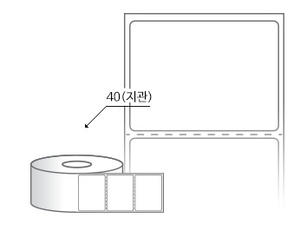 RS050025DT 라벨크기: 50 x 25 (mm) , 지관: 40mm [2,000라벨/Roll]