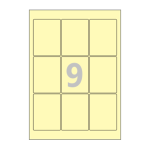 62 x 83 (mm) CL833Y 연노란색 모조지