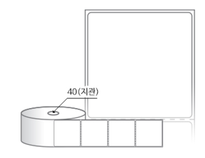 RS6061DT 라벨크기: 60 x 61 (mm) , 지관: 40mm [500라벨/Roll]
