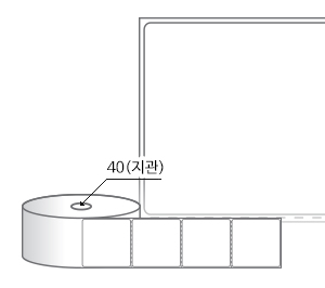 RS6061DT 라벨크기: 60 x 61 (mm) , 지관: 40mm [500라벨/Roll]