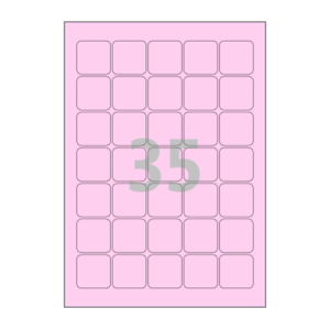 35 x 35 (mm) CL257P 분홍색 모조지