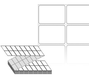 50 x 35 (mm) ZL050035DT 흰색 감열지 [8,000라벨/Box]