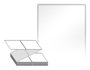 90 x 124 (mm) ZL90124LG 흰색 아트 광택지 [1,000라벨/Box]