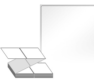90 x 124 (mm) ZL90124LG 흰색 아트 광택지 [1,000라벨/Box]