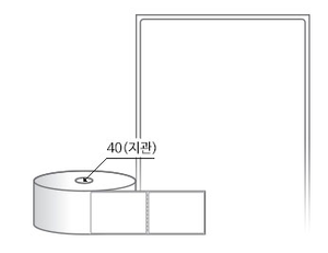 RS6080DT 라벨크기: 60 x 80 (mm) , 지관: 40mm [250라벨/Roll]