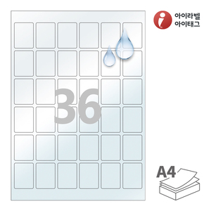 아이라벨 CL966LT, 투명(50μm) 방수 레이저, 30 x 40 (mm), 레이저 프린터 전용