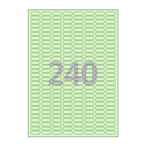 22 x 7.5 (mm) CL240G 연녹색 모조지