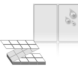 50 x 80 (mm) ZL050080SP 은색(방수) PET [4,000라벨/Box]