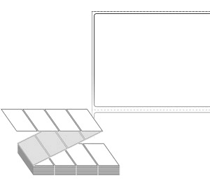 80 x 60 (mm) ZL8060DT 흰색 감열지 [2,000라벨/Box]
