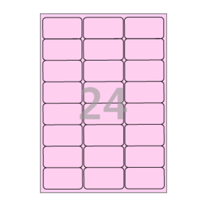 64 x 34.9 (mm) CL438P 분홍색 모조지