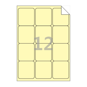 63.4 x 71.53 (mm) RV234Y 연노란색 모조 시치미