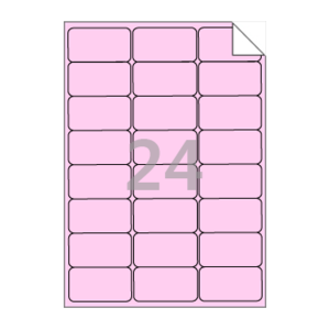 64 x 34.9 (mm) RV438P 분홍색 모조 시치미