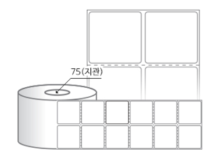 RL045035DT 라벨크기: 45 x 35 , 지관: 75mm [8,000라벨/Roll]