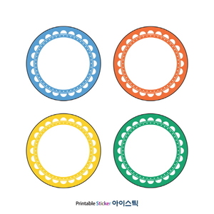 STA580D004CJLG, 흰색 고광택 잉크젯, Φ48 (mm) 원형, 잉크젯 프린터 전용