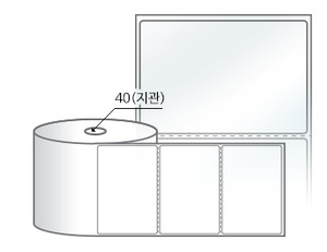 RS10067LT, 투명(방수) PET, 100 x 67 (mm) , 지관: 40mm [1000라벨/Roll]