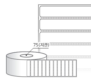 RL6012DT(감열지) 라벨크기: 60 x 12 (mm), 지관: 75mm [10,000라벨/Roll]