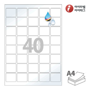 37 x 32 (mm) CJ858LU 흰색 광택 방수 잉크젯