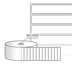 RS6012DT(감열지) 라벨크기: 60 x 12 (mm), 지관: 40mm [2,500라벨/Roll]