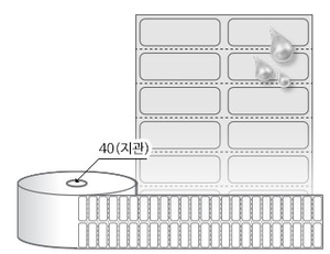 RS030010SP 은색(방수) PP, 30 x 10 (mm) , 지관: 40mm  [12,000라벨/Roll]