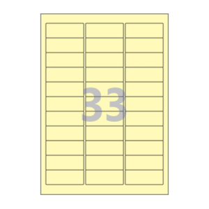62 x 23.95 (mm) CL231Y 연노란색 모조지