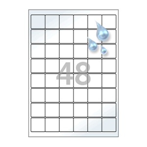 33 x 33 (mm) CL568WP 흰색 PET 방수