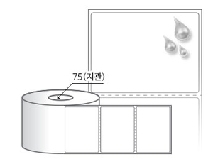 RL9065PPDT 흰색(방수) PP 감열지, 90 x 65 (mm), 지관: 75mm [2,000라벨/Roll]