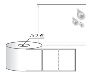 RL9065PPDT 흰색(방수) PP 감열지, 90 x 65 (mm), 지관: 75mm [2,000라벨/Roll]