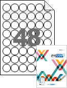 30 (mm) 원형 RV586 흰색 모조 시치미