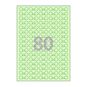 35 x 13 (mm) 아령 SL780G 연녹색 모조지